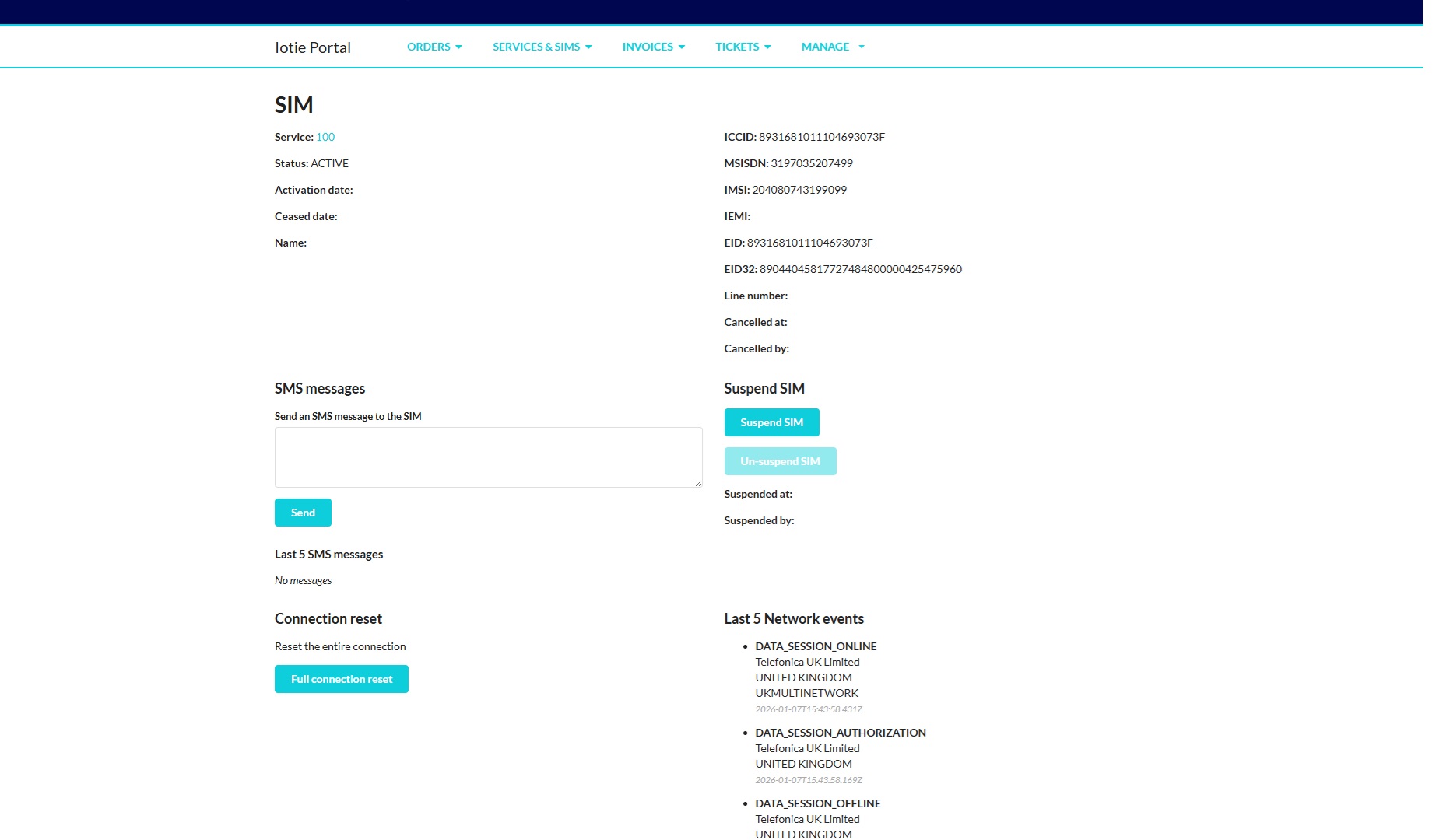 IoT SIM management Data Pooling